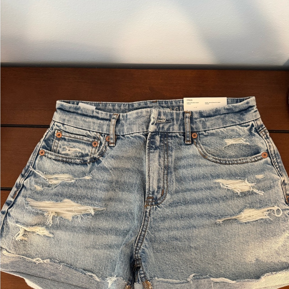 NWT AE Distressed Denim Women Shorts